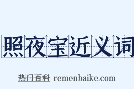 照夜宝近义词是什么意思的图片